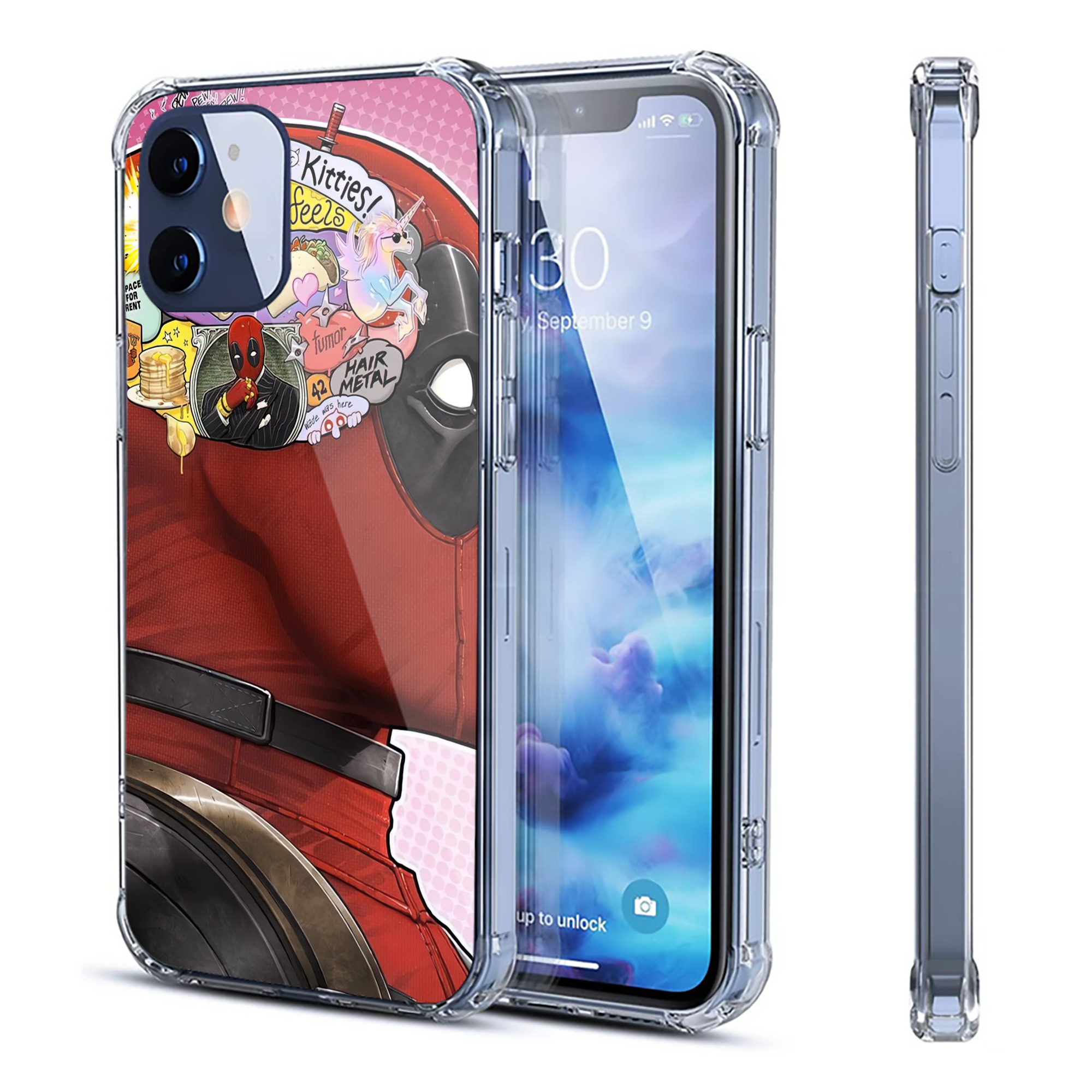 （画像用） Deadpool デッドプール 【iPhone 12シリーズ対応】透明スマホケース（クリアソフトケース）